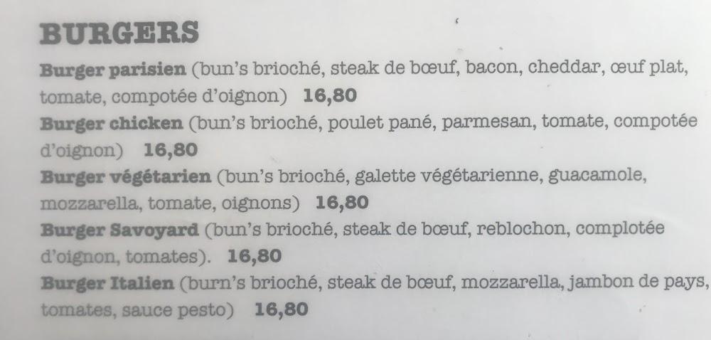 Le Café Parisien - Menu Image 1